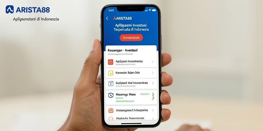 Antarmuka aplikasi ARISTA88 yang menarik dan fungsional untuk investasi.