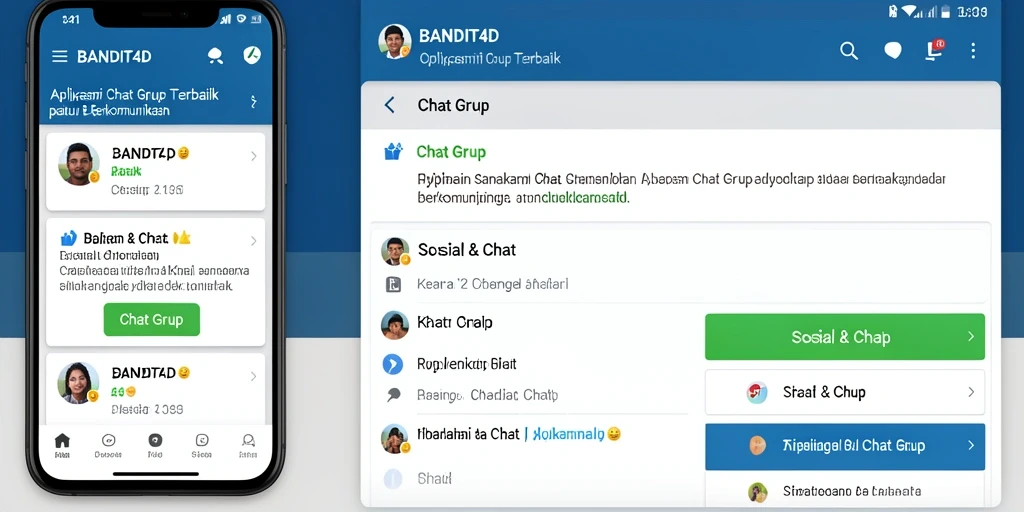 Tampilan antarmuka utama BANDIT4D untuk chat grup yang interaktif.