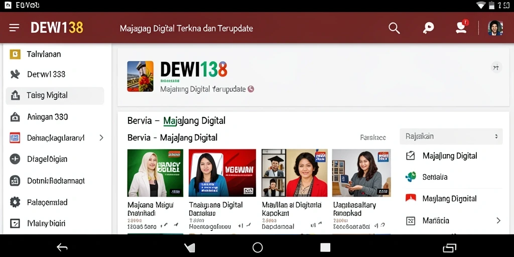 Tampilan antarmuka DEWI138 yang modern dan intuitif.