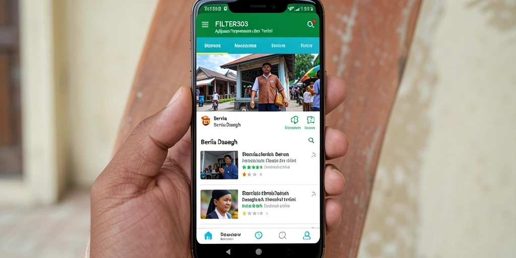 Tampilan pengguna FILTER303 yang modern dan informatif.