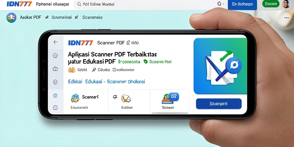 Antarmuka aplikasi IDN777 untuk Scanner PDF yang mudah digunakan.
