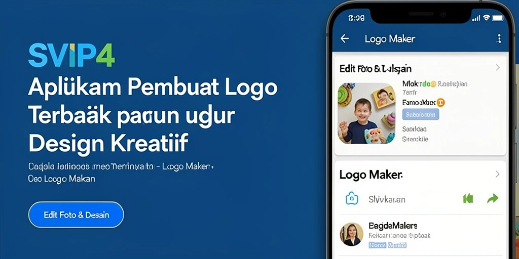 Tampilan antarmuka aplikasi Logo Maker SVIP4 yang intuitif dan user-friendly.