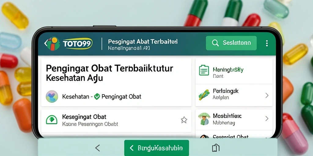 Antarmuka TOTO99 menampilkan pengingat obat yang jelas dan teratur.