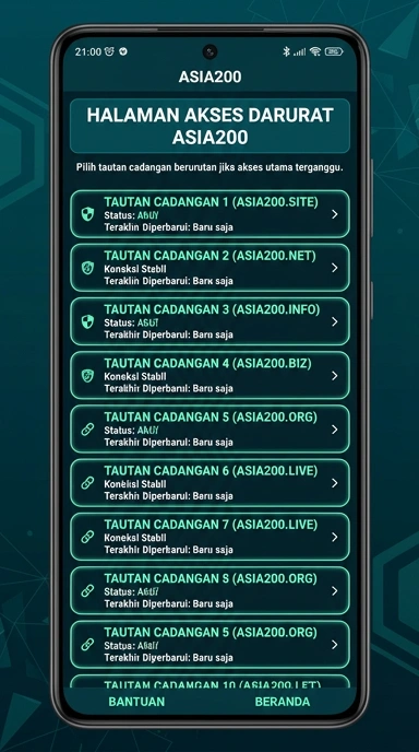 Alternatif Resmi untuk Akses asia200 di Android